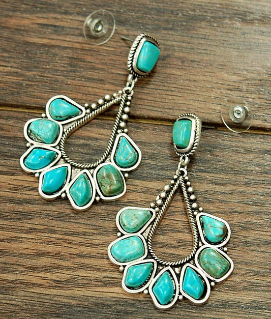 Navajo Turquoise Post Earrings
