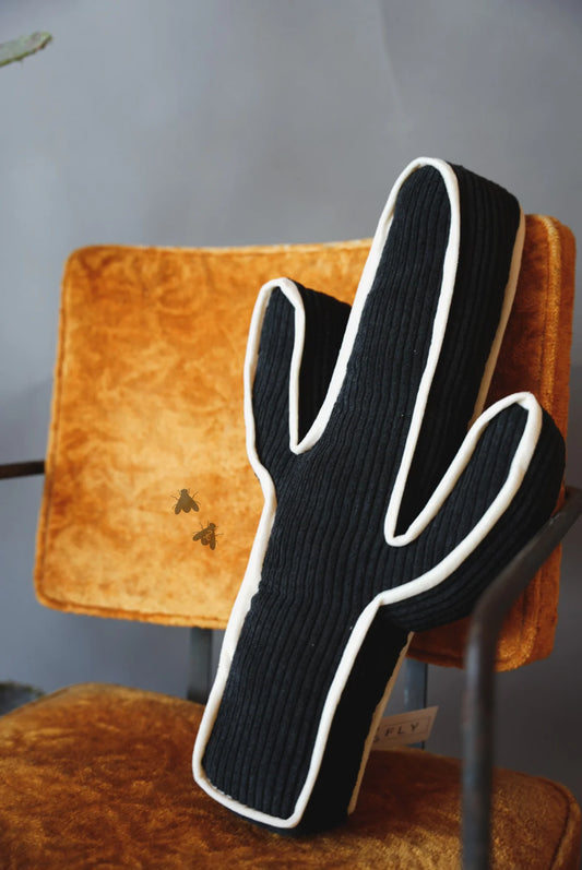 KICK A CACTUS PILLOW-Black
