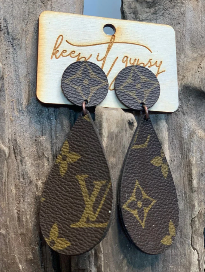 LV Earring UPCYCLED Stud