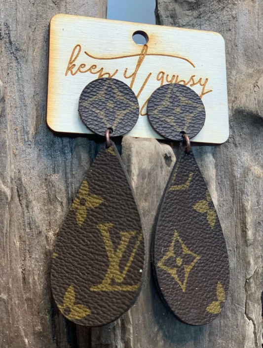 LV Earring UPCYCLED Stud