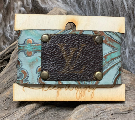 LV  Cuff 4 UPCYCLED Turqgold
